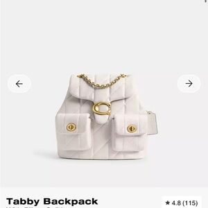 Coach Quilted Tabby Backpack in Black leather